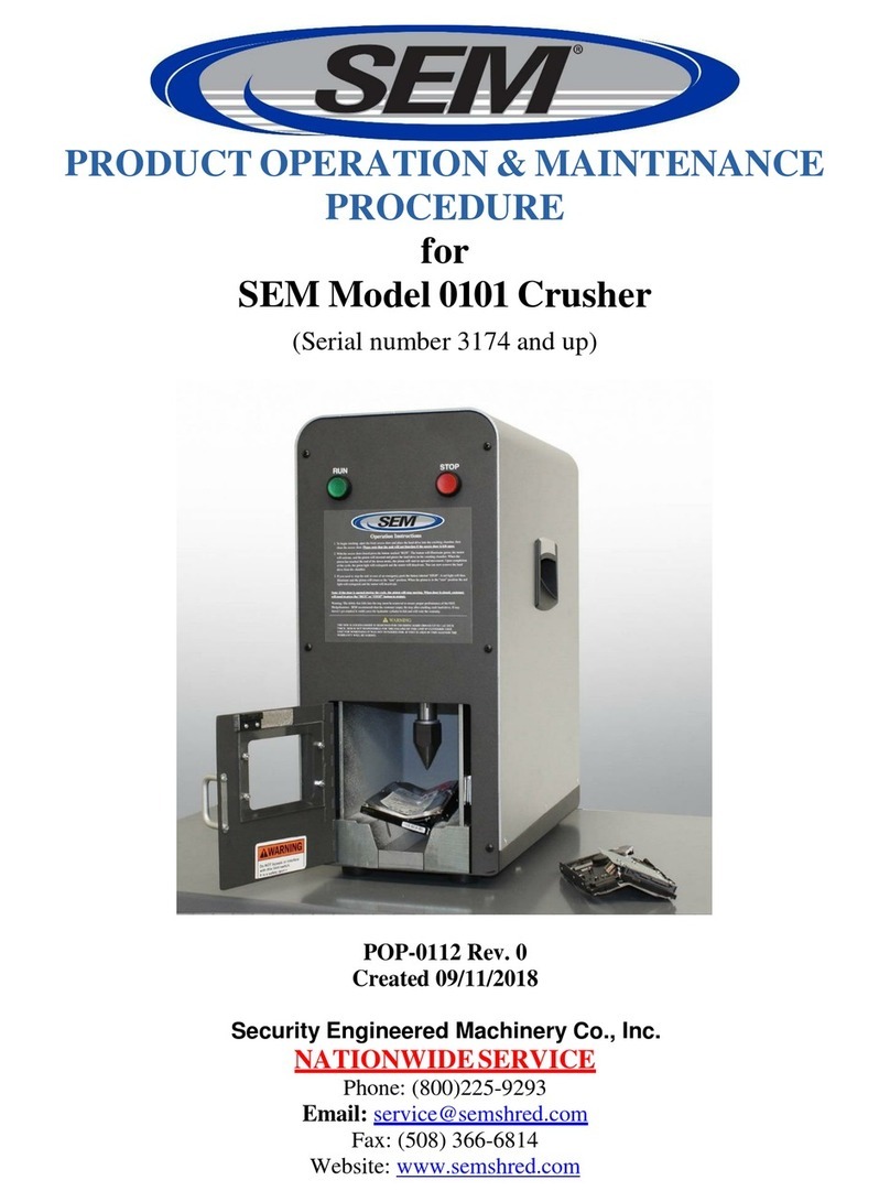 SEM 0101 PRODUCT OPERATION & MAINTENANCE PROCEDURE