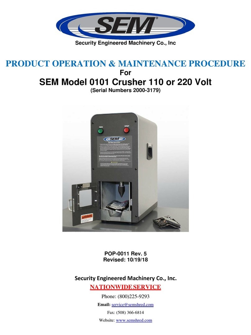 SEM 0101 PRODUCT OPERATION & MAINTENANCE PROCEDURE