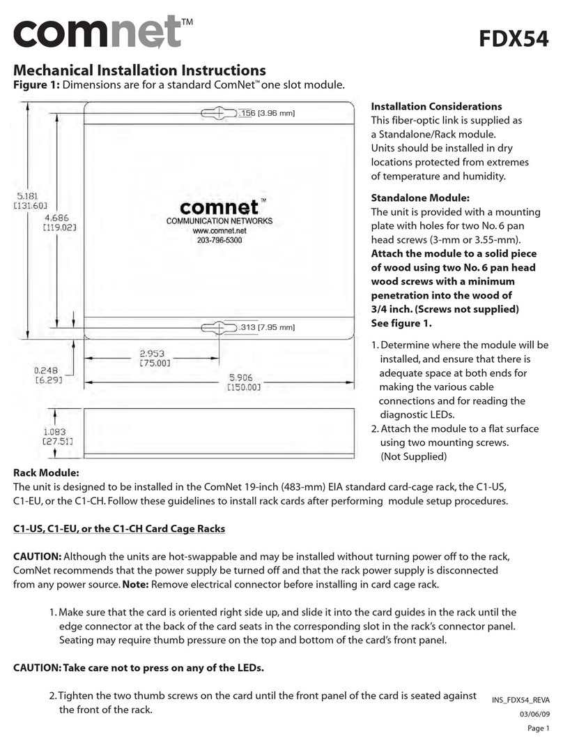 Comnet FDX54 installation instructions