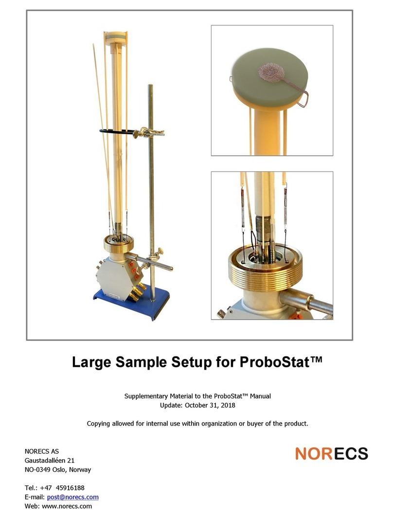 Norecs ProboStat Supplementary manual Norecs ProboStat Supplementary manual