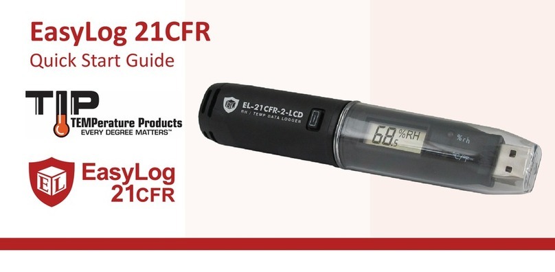 TIP TEMPerature Products EasyLog 21CFR User manual