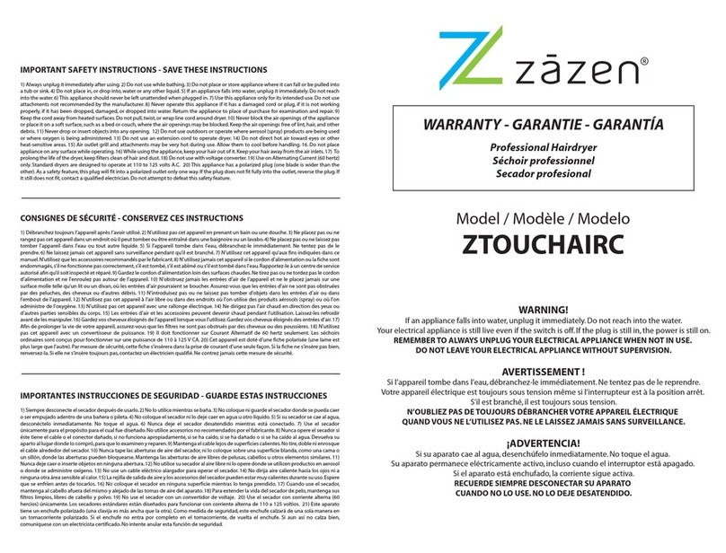 Zazen ZTOUCHAIRC manual