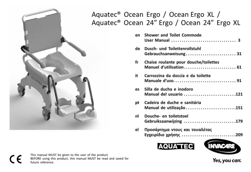 Invacare Aquatec Ocean Ergo User manual