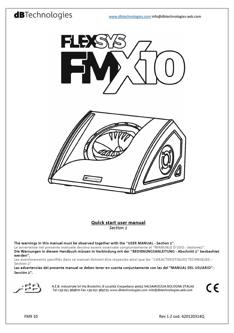 dB Technologies FlexSys FMX10 Quick start user manual