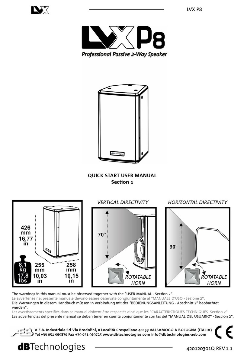 dB Technologies LVX P8 Manual