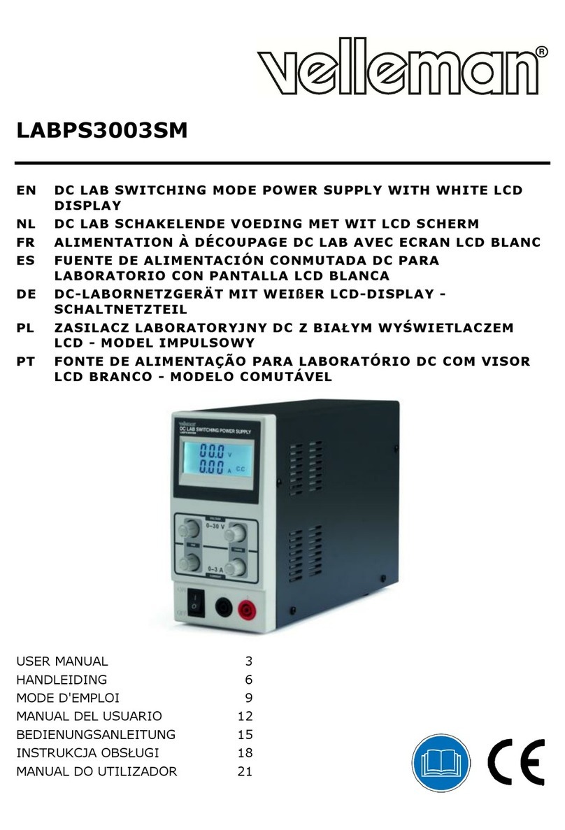 Velleman LABPS3003SM User manual