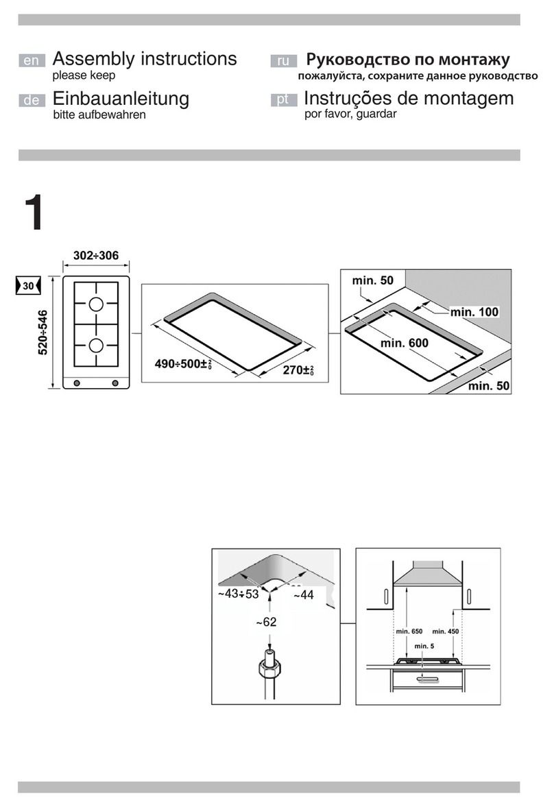 V-ZUG GK11TGC-798.3.49 Assembly instructions