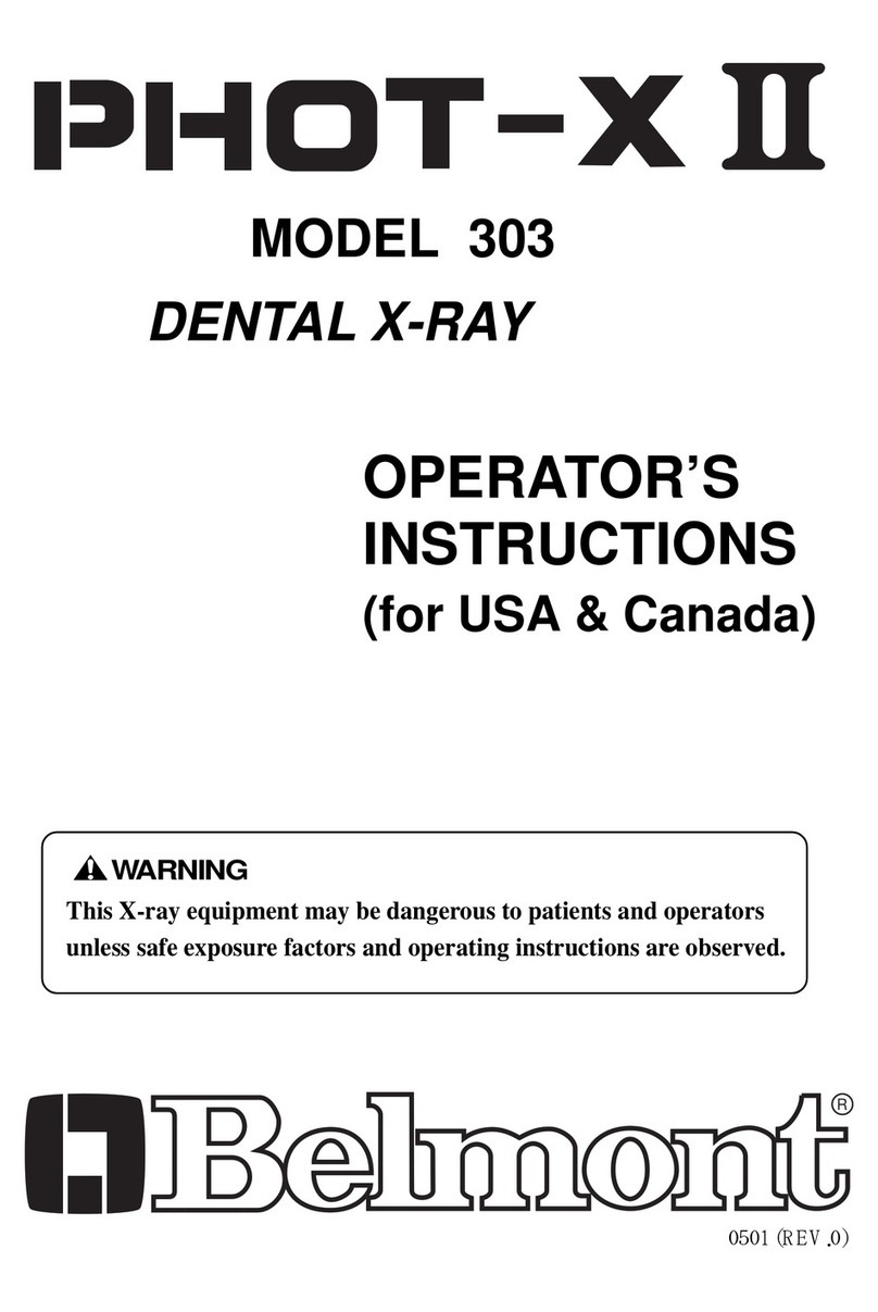 Belmont Phot-X II 303 DENTAL X-RAY Operator instructions Belmont Phot-X II 303 DENTAL X-RAY Operator instructions