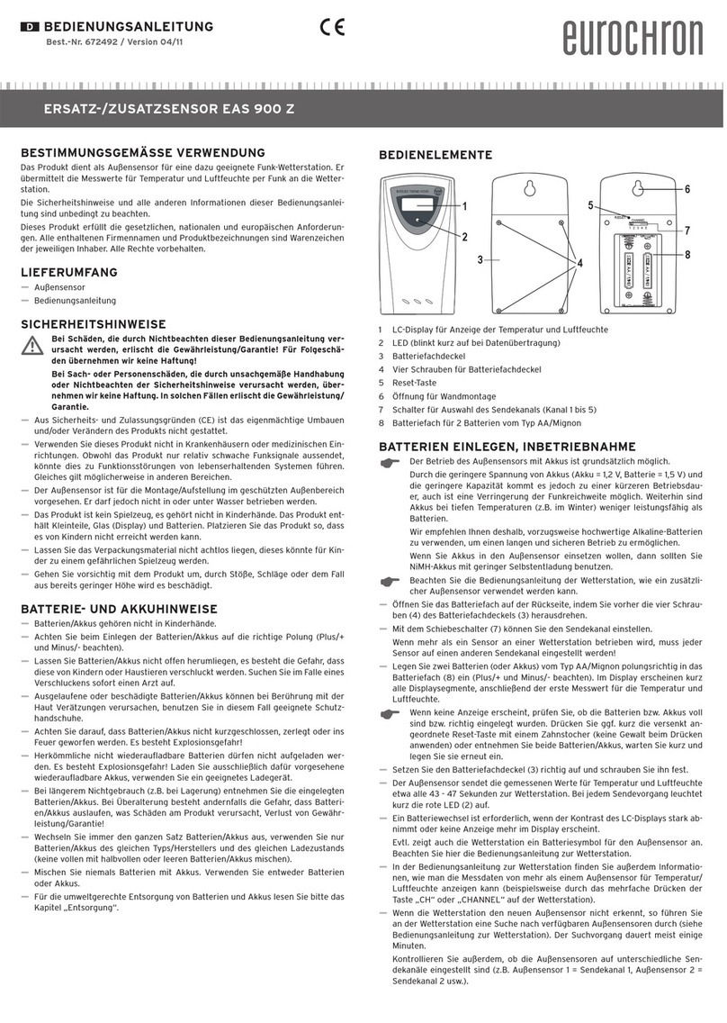 Eurochron EAS 900 Z operating instructions