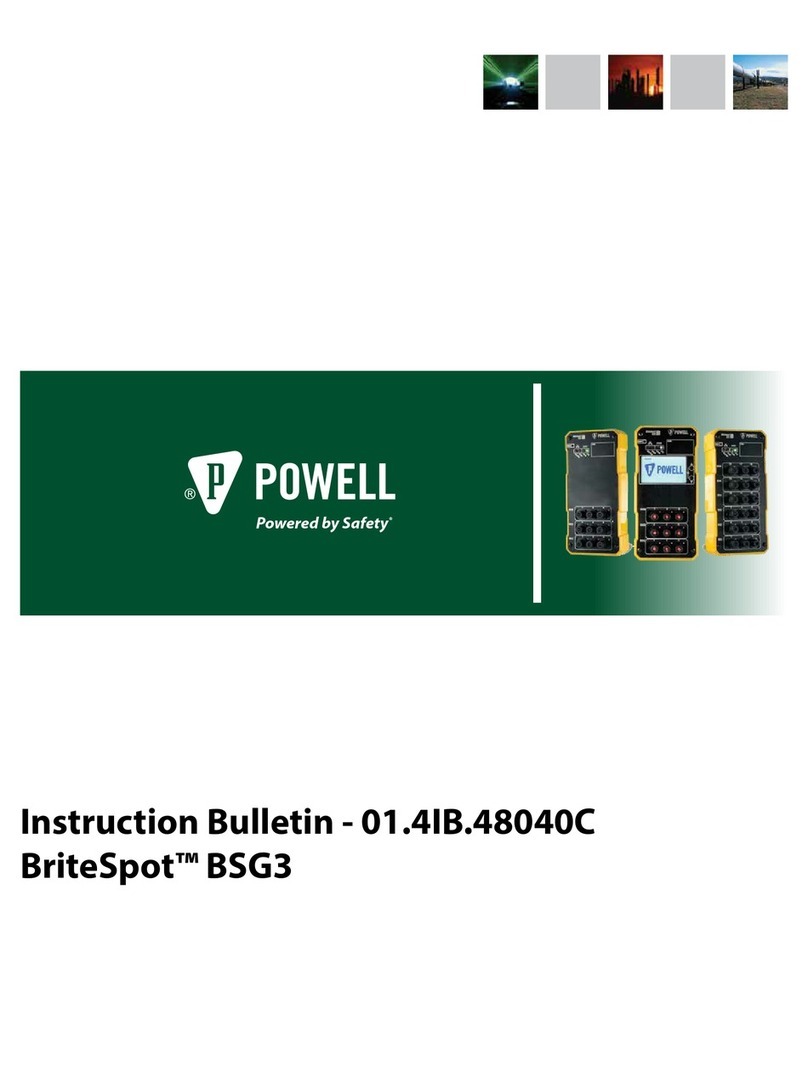 Powell BriteSpot BSG3 Instruction bulletin