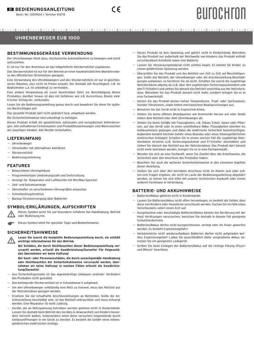 Eurochron EUB 1000 operating instructions