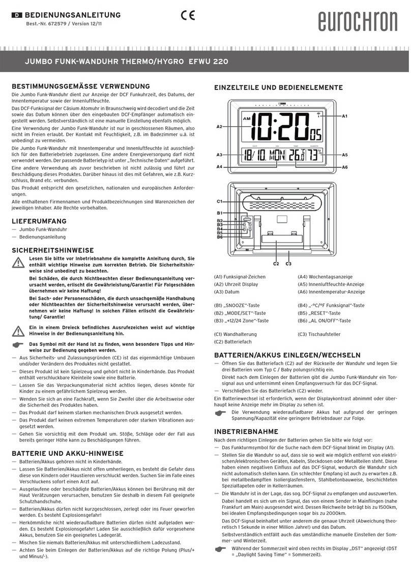 Eurochron EFWU 220 operating instructions