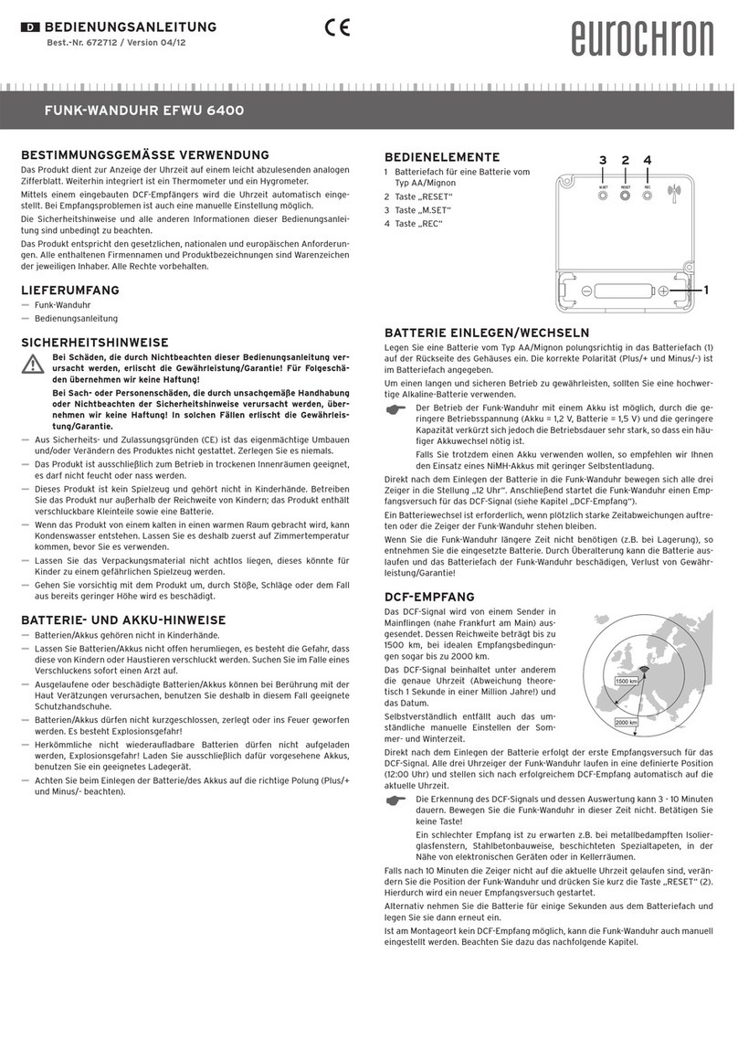 Eurochron EFWU 6400 operating instructions