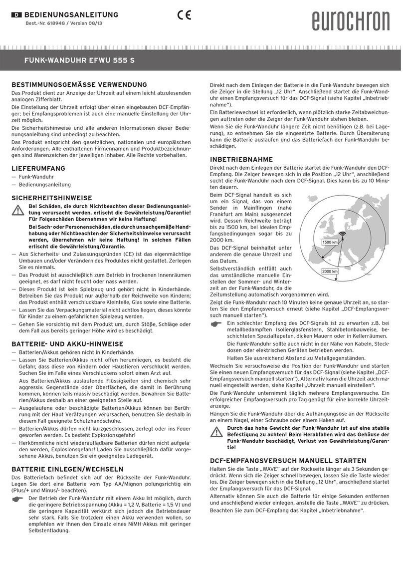 Eurochron EFWU 555 S operating instructions