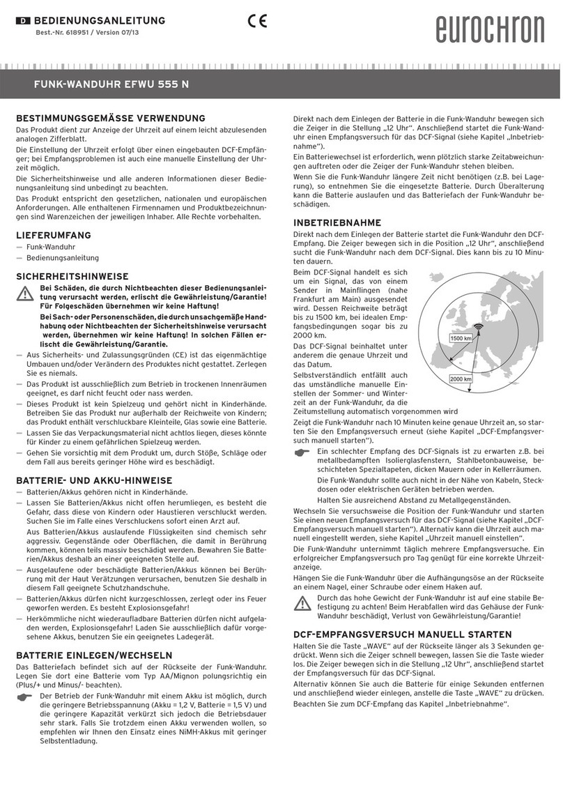 Eurochron EFWU 555 N operating instructions