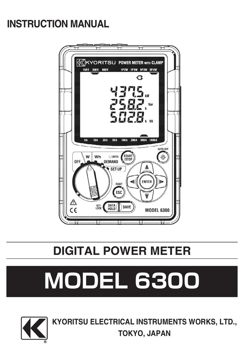 Kyoritsu Electrical Instruments Works, Ltd. 6300 instruction manual