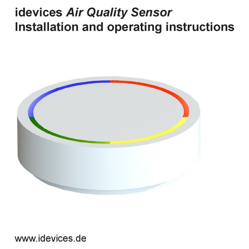 iDevices Air Quality Sensor Installation and operating instructions iDevices Air Quality Sensor Installation and operating instructions