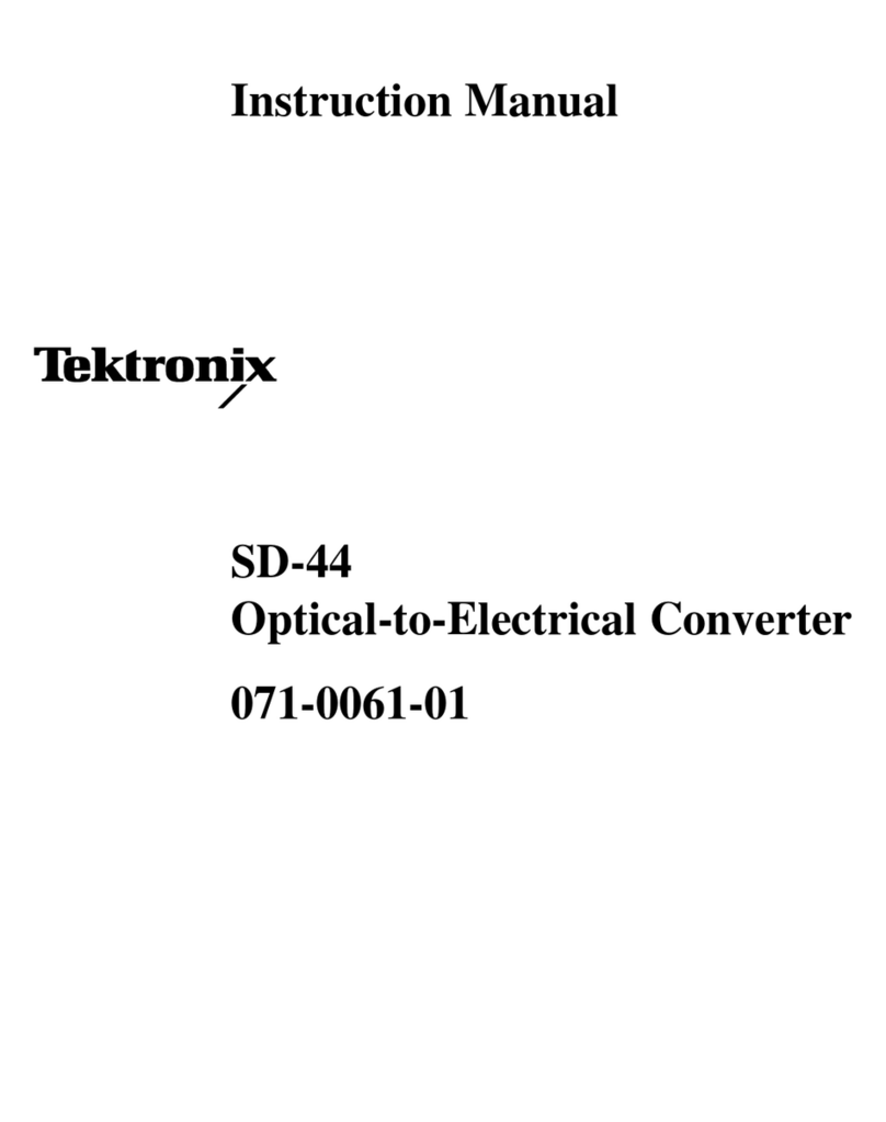 Tektronix SD-44 User manual