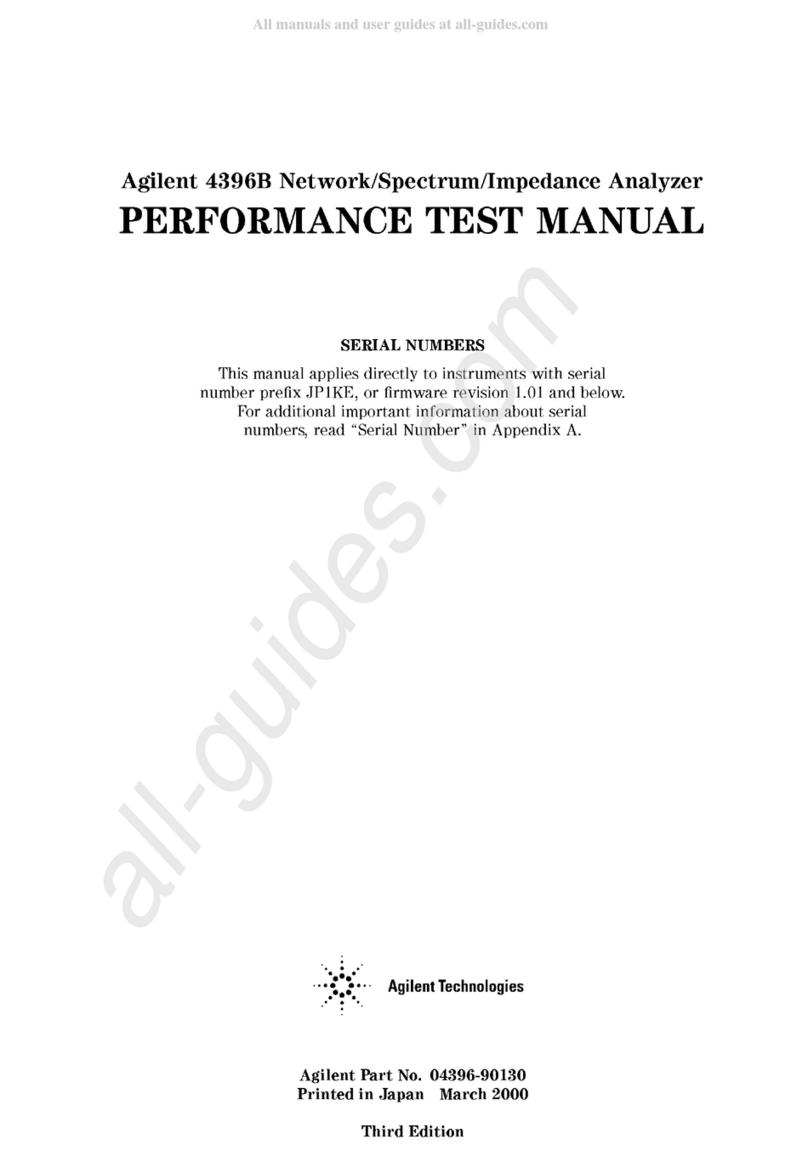 Agilent Technologies Agilent 4396B User manual