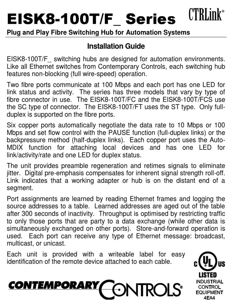 Contemporary Controls EISK8-100T/F Series User manual Contemporary Controls EISK8-100T/F Series User manual