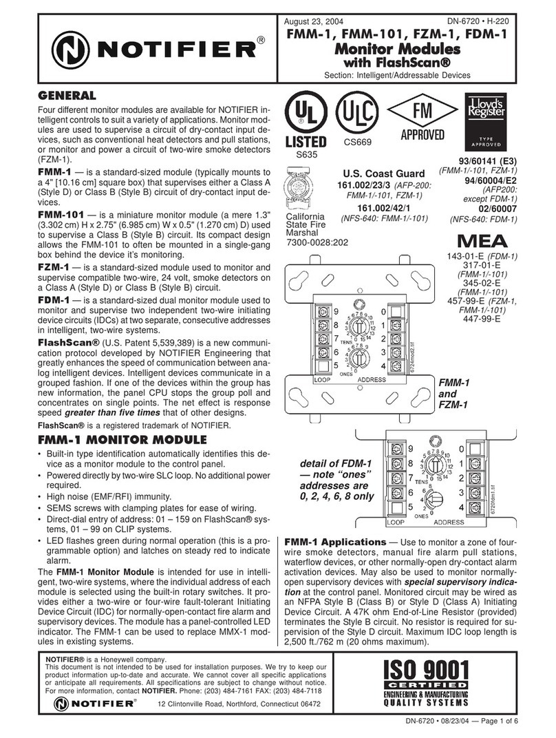 Notifier FMM-1 FlashScan User manual