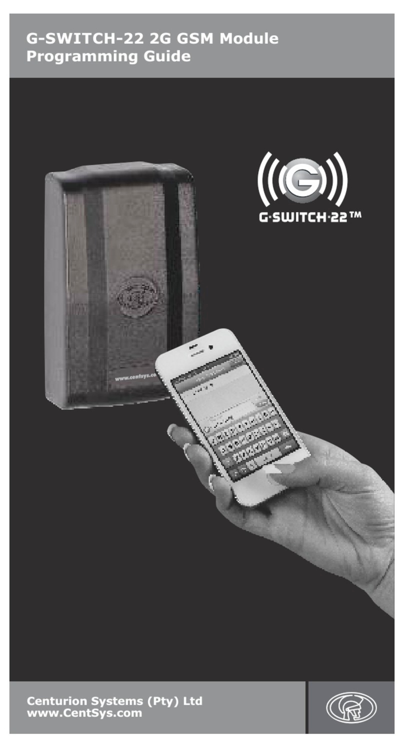 CENTURION SYSTEMS G-SWITCH-22 Operating instructions