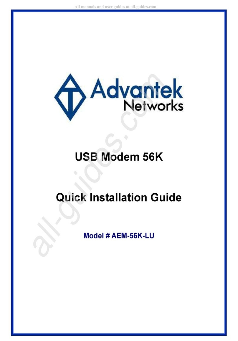 Advantek Networks AEM-56K-LU Quick installation guide