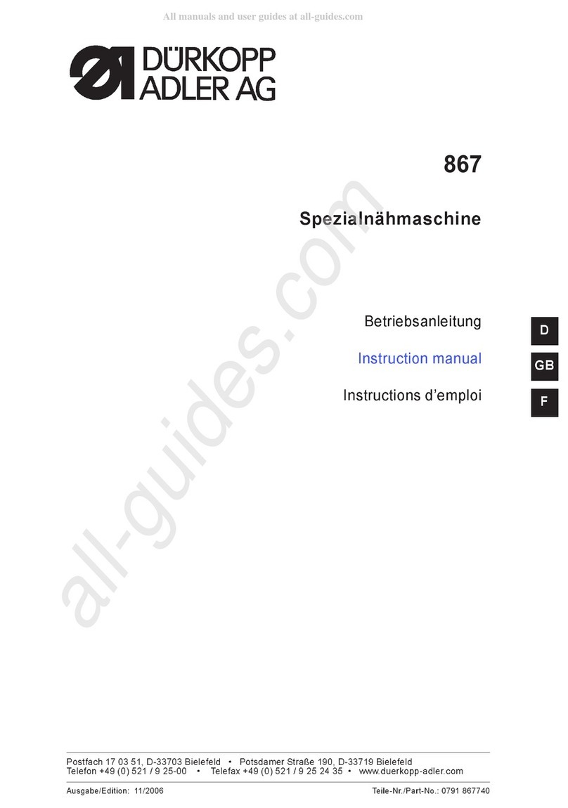 DURKOPP ADLER 867 User manual