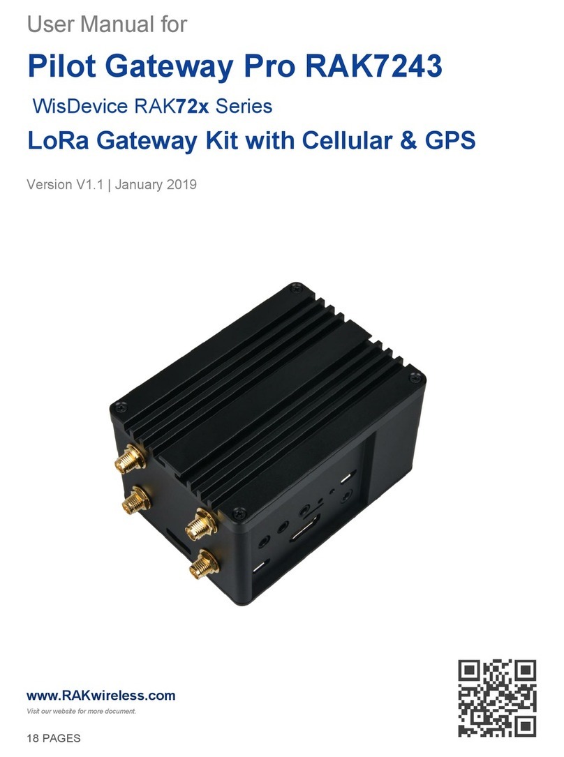RAKwireless RAK7243 Pilot Gateway Pro User manual