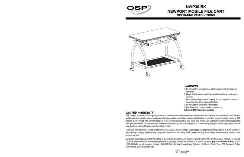 OSP Designs NWP30-BK User manual