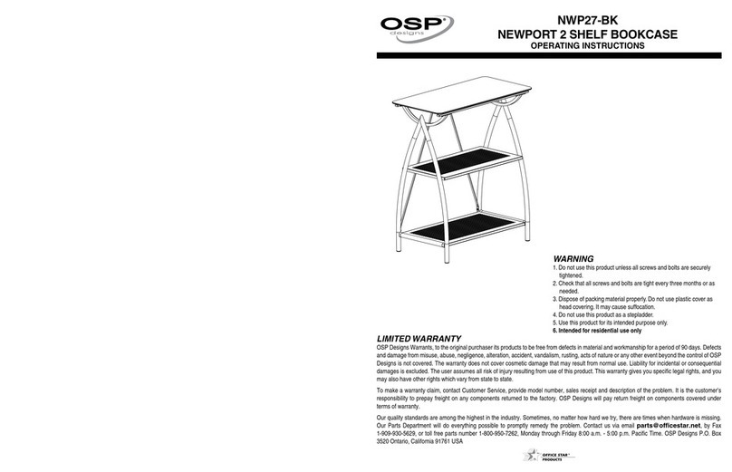 OSP Designs NWP27-BK operating instructions