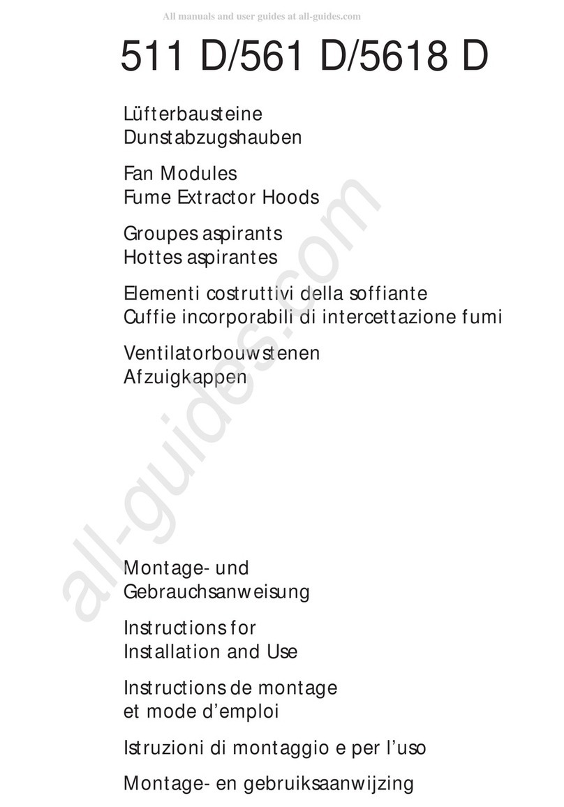 AEG 511 D/561 Instructions for installation and use