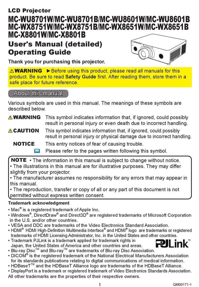 PJLink MC-WU8701W User manual – operating guide