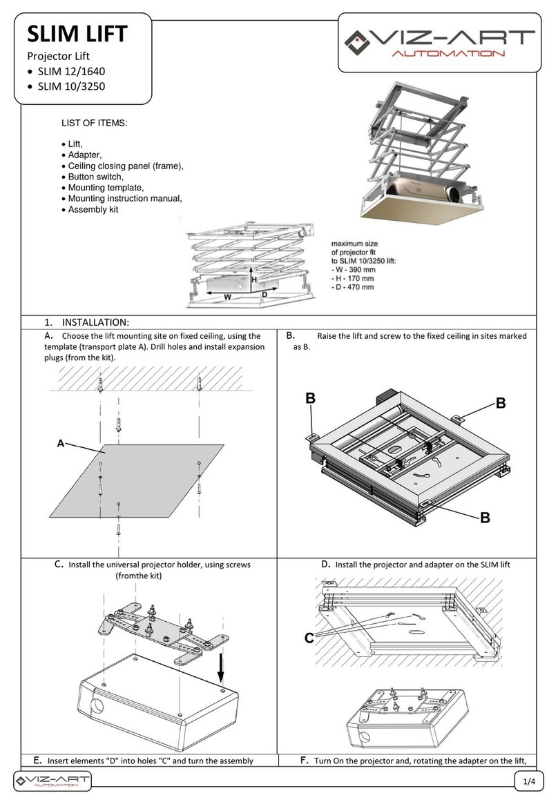 Viz-Art Automation SLIM Series installation manual