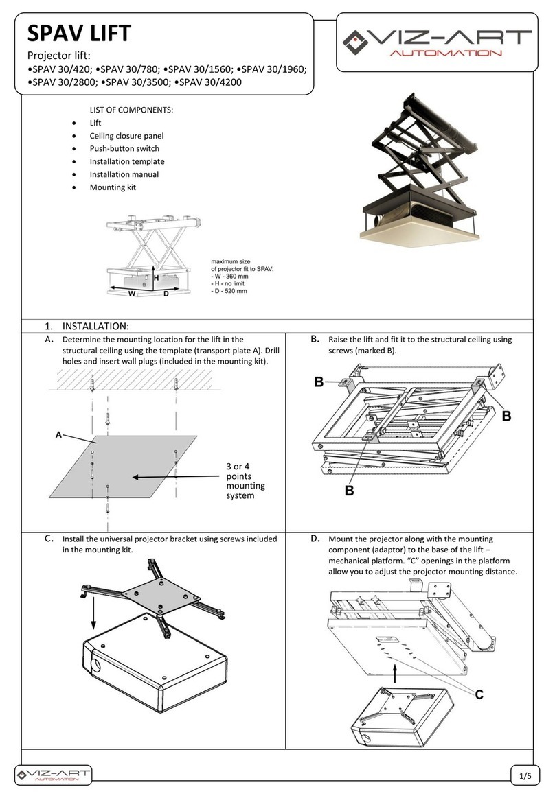 Viz-Art Automation SPAV Series installation manual