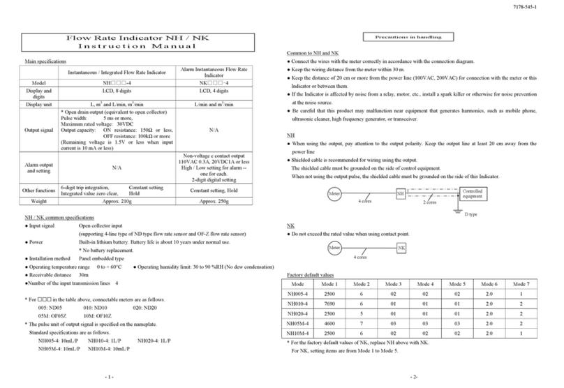 Aichi Tokei Denki NH***-4 Series instruction manual