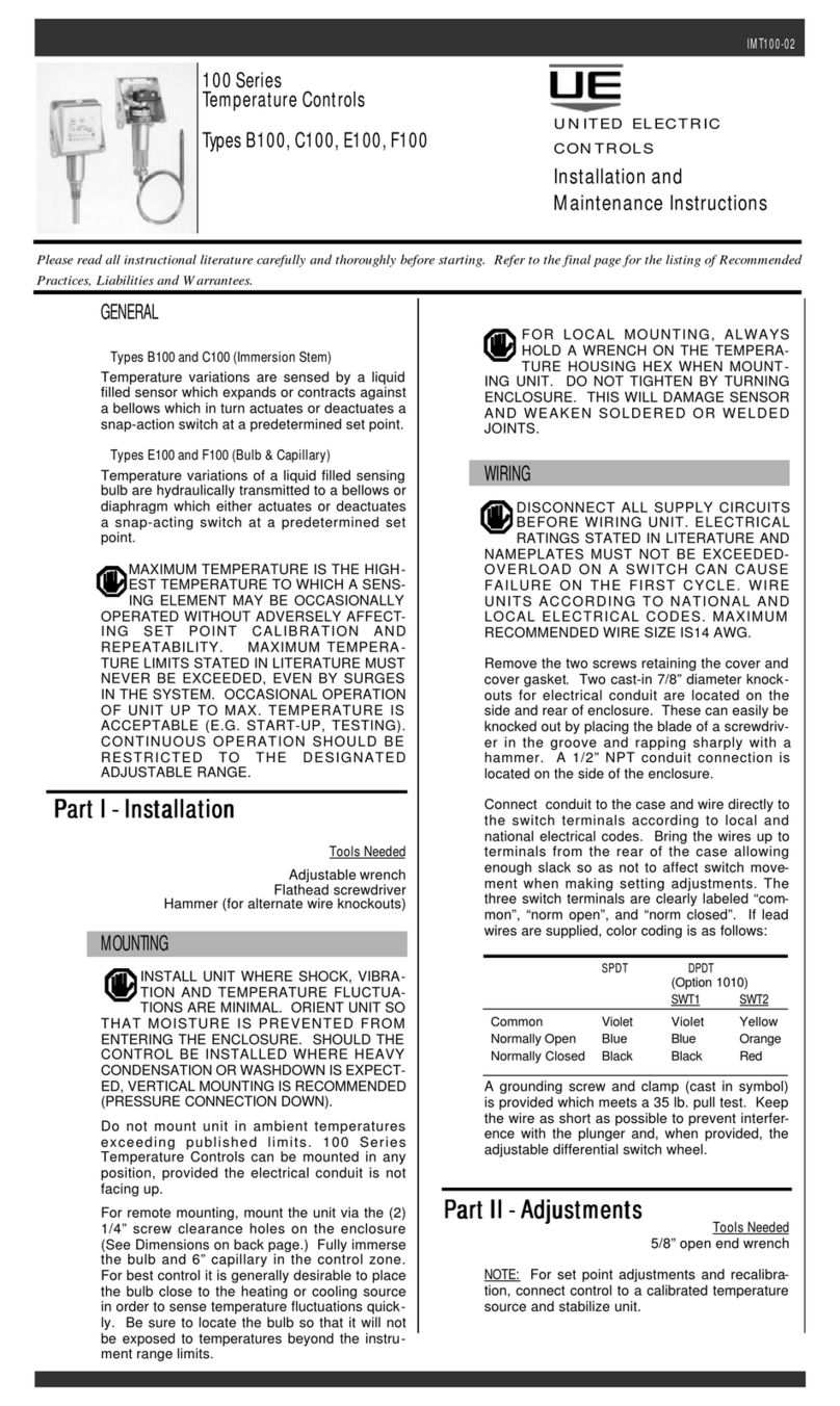 UE 100 Series Installation and maintenance instructions