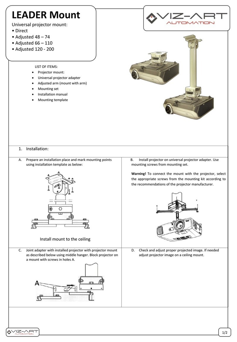 Viz-Art Automation LEADER Mount User manual Viz-Art Automation LEADER Mount User manual