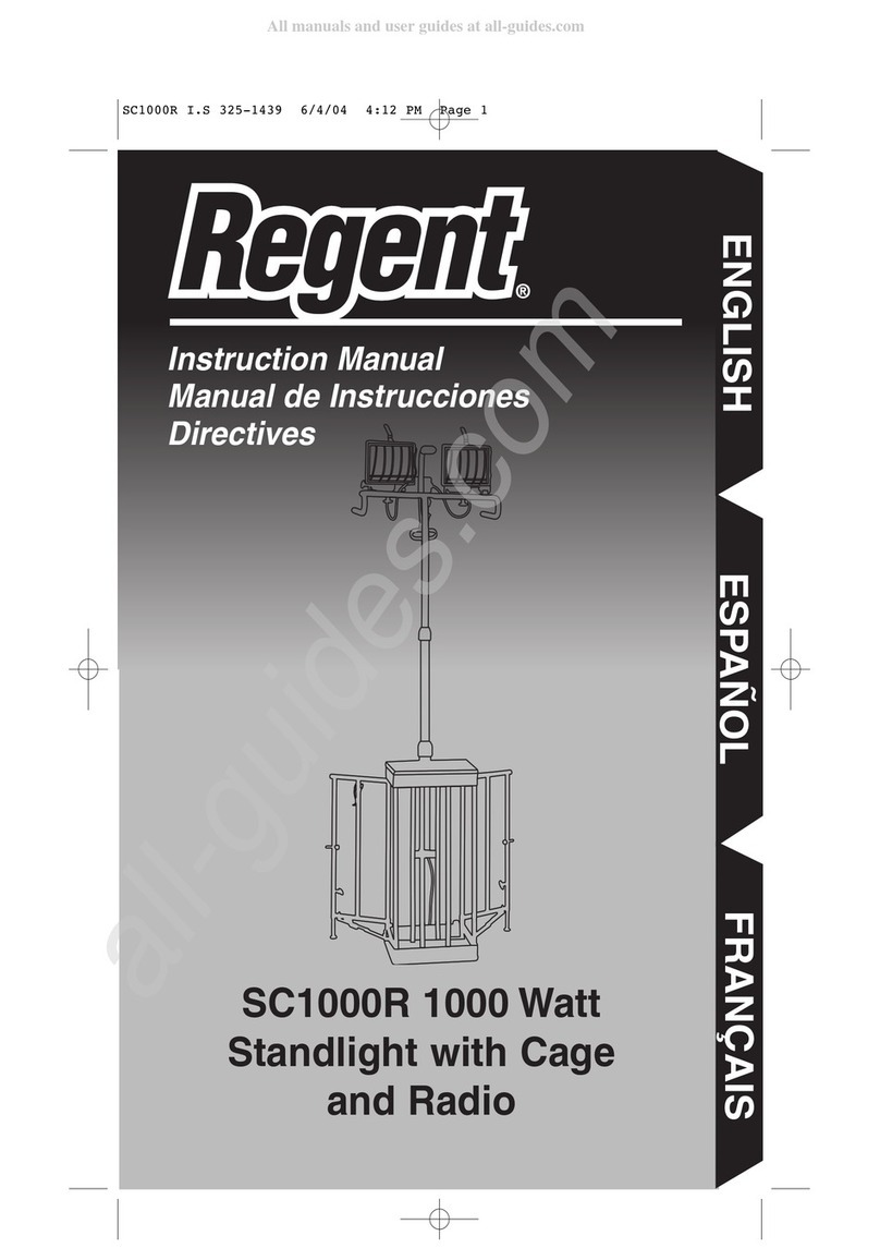 Regent SC1000R User manual