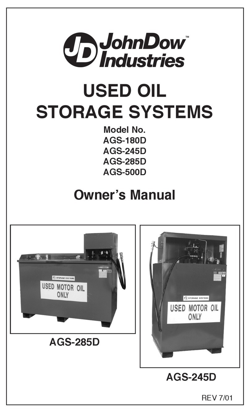 JohnDow Industries AGS-180D owner's manual
