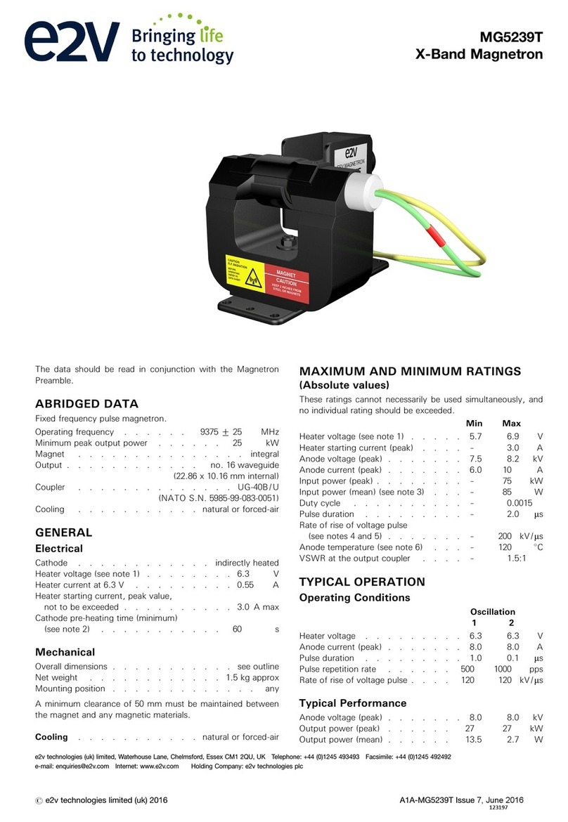 e2v MG5239T quick start guide e2v MG5239T quick start guide