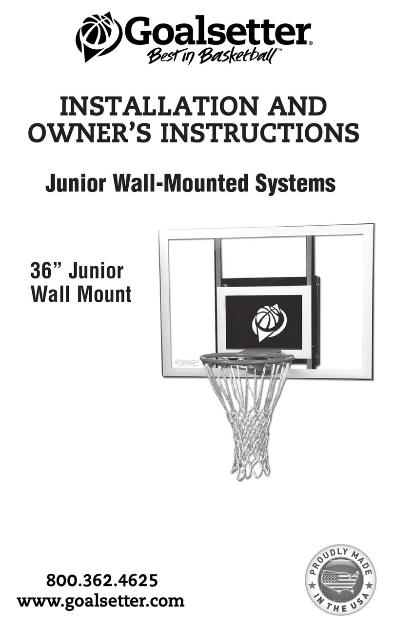 Goalsetter Signature Series Installation and owner's instructions