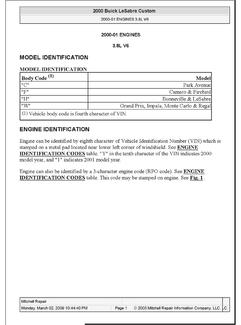 Buick LeSabre Custom 2000 manual