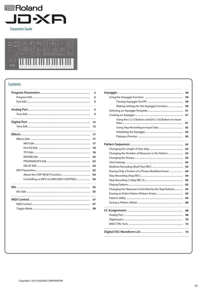 Roland JD-XA User manual Roland JD-XA User manual