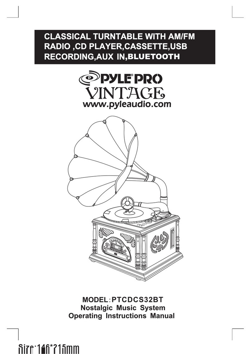 Pyle Pro PTCDCS32BT Instruction Manual