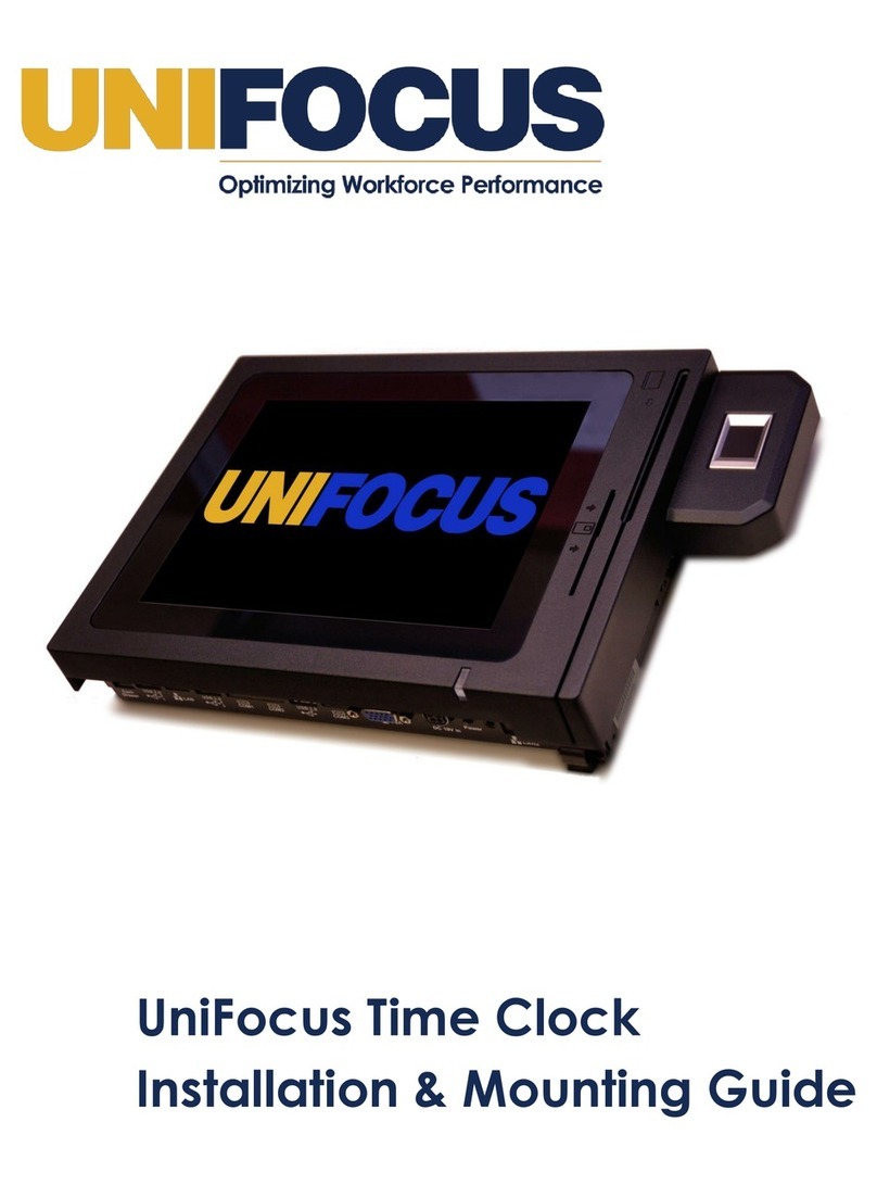 UniFocus Time Clock Installation & Mounting Guide UniFocus Time Clock Installation & Mounting Guide