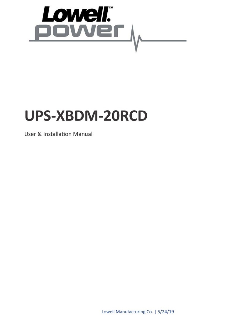 Lowell power UPS-XBDM-20RCD Guide