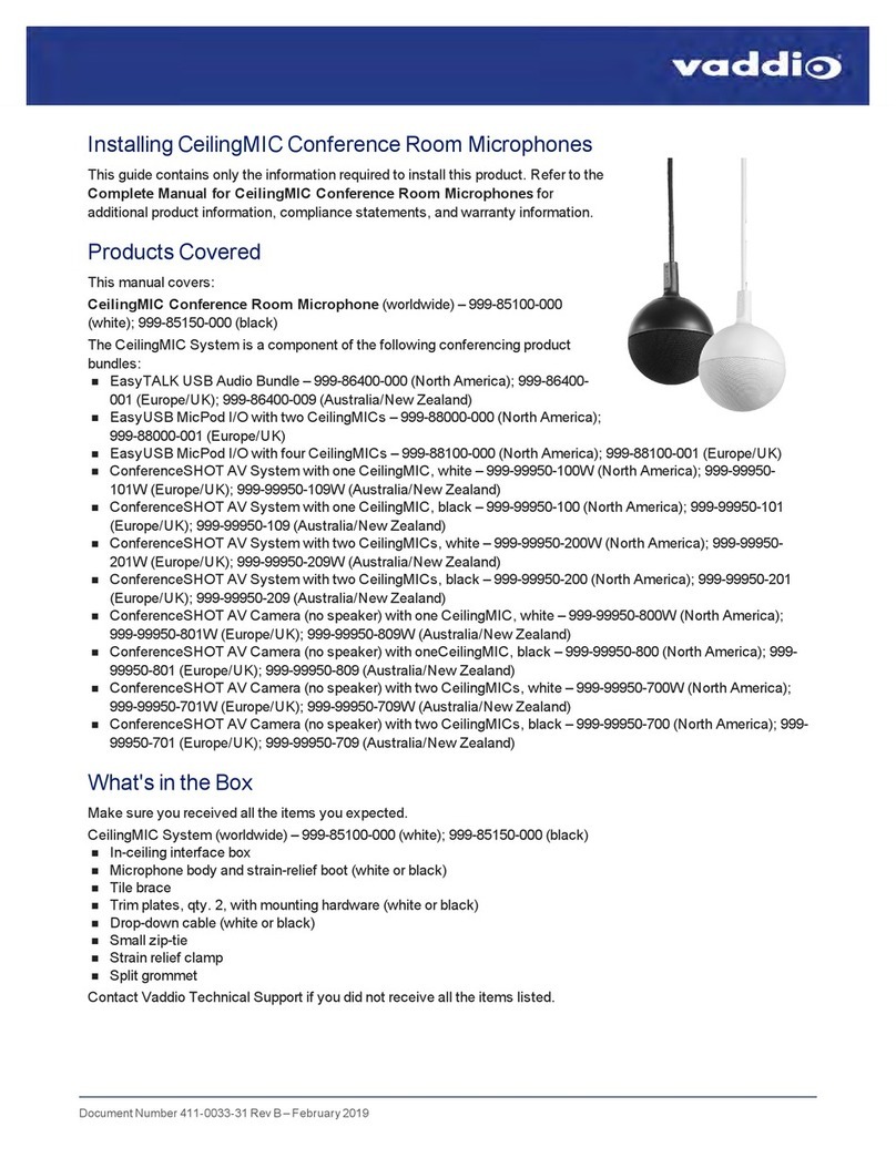 VADDIO CeilingMIC installation guide