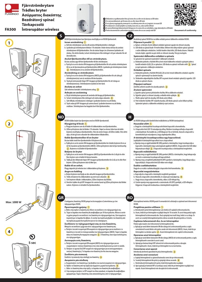 Flamingo FA500 Safety and maintenance instructions Flamingo FA500 Safety and maintenance instructions