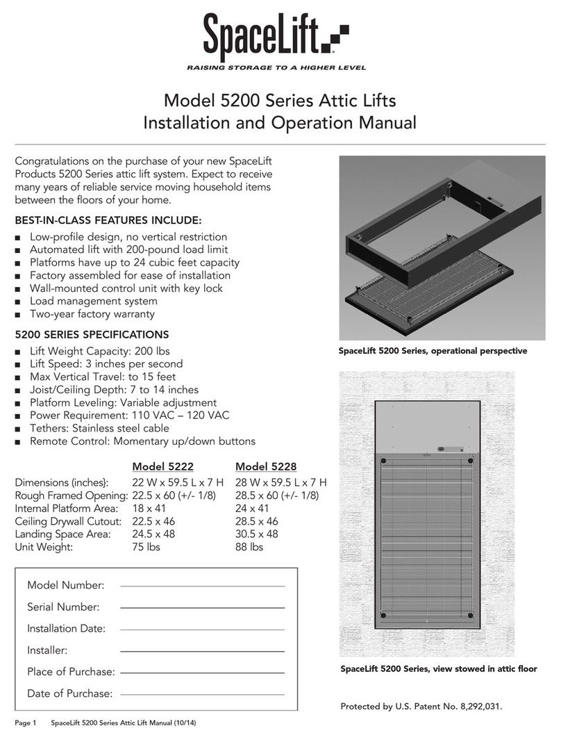 SpaceLift 5200 Series Installation and operation manual